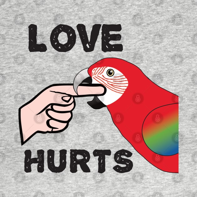 Love Hurts - Greenwing Macaw Parrot by Einstein Parrot